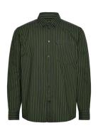 Wwday Striped Aa Embroidery Shirt G Tops Shirts Casual Green WOOD WOOD