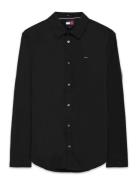 Tjm Original Stretch Shirt Tops Shirts Business Black Tommy Jeans