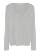 Anna Tops T-shirts & Tops Long-sleeved Grey MbyM