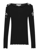 Rwbaybay Ls Lace T-Shirt Tops T-shirts & Tops Long-sleeved Black Rosem...