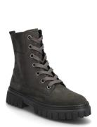 Laced Ankle Boot Shoes Boots Ankle Boots Ankle Boots Flat Heel Grey Ga...