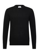 Lambswool O-Neck Knit Tops Knitwear Round Necks Black Lindbergh