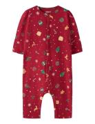 Nbnvismas Ls Nightsuit Pyjama Sie Jumpsuit Haalari Red Name It