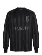 Logo Football Ls Tops T-shirts Long-sleeved Black HAN Kjøbenhavn