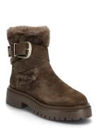 Lodge Shoes Boots Ankle Boots Ankle Boots Flat Heel Brown Steve Madden