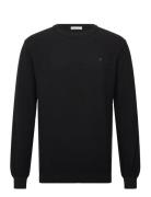 Organic Cotton Pique Knit - Gots/Ve Tops Knitwear Round Necks Black Kn...