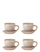 Brenta Cup W/Saucer Home Tableware Cups & Mugs Coffee Cups Pink Bloomi...