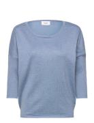 A2561, Milasz R-Neck Pullover Tops Knitwear Jumpers Blue Saint Tropez