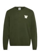 Wwtay Aa Cs Jumper Tops Knitwear Round Necks Green WOOD WOOD