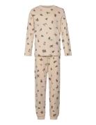 Nightwear Milan Pyjamasetti Pyjama Beige Wheat