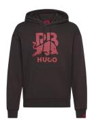 Doverlohood_Rb Tops Sweat-shirts & Hoodies Hoodies Brown HUGO