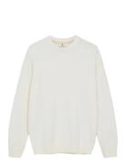 Aksune Chenille Knit Tops Knitwear Round Necks White Anerkjendt
