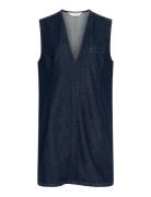 Mschadna Alena Sl Dress Lyhyt Mekko Navy MSCH Copenhagen