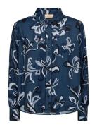 Mmabina Serve Shirt Tops Shirts Long-sleeved Blue MOS MOSH