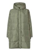 Mathilde Topattu Pitkä Takki Khaki Green Masai