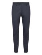 Slhslim-Theo Wool Blend Trs Flex Noos Bottoms Trousers Formal Navy Sel...