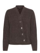 Vmpenny Ls V-Neck Top Jrs Ga Tops Knitwear Cardigans Brown Vero Moda