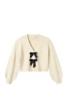 Nkfrina Ls Knit Card Tops Knitwear Cardigans Cream Name It