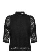 Liloull Blouse 3/4 Tops Blouses Long-sleeved Black Lollys Laundry