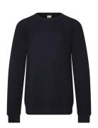 Raglan Sweater Tops Knitwear Pullovers Navy FUB