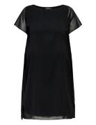 Carcoko Ss O-Neck Abk Dress Wvn Lyhyt Mekko Black ONLY Carmakoma