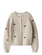 Nkfrifey Ls Knit Card Tops Knitwear Cardigans Beige Name It