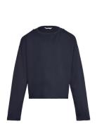 Cut-Out T-Shirt Tops T-shirts Long-sleeved T-shirts Navy Mango