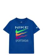 Te-S/S Tee Sport T-shirts Short-sleeved Blue Nike