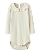 Nbffundo Lus Ls Slim Body Lil Bodies Long-sleeved Cream Lil'Atelier