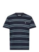 S/S Multi Stripe Tee Tops T-shirts Short-sleeved Navy Original Penguin