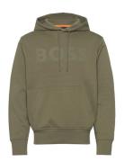 Webasic_Hood Tops Sweat-shirts & Hoodies Hoodies Khaki Green BOSS