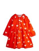 Hearts Aop Woven Ls Dress Dresses & Skirts Dresses Casual Dresses Long...