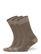 True Stripe Sock Underwear Socks Regular Socks Brown Amanda Christense...
