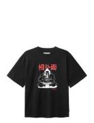 Wbbaine Sumo Tee Tops T-shirts Short-sleeved Black Woodbird