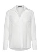 Lyocell Shirt With Patches Tops Shirts Long-sleeved White Mango