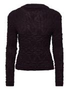 Ecursa Tops T-shirts & Tops Long-sleeved Burgundy BOSS