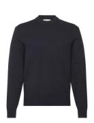 Cfandro 0247 Crew Neck Knit Tops Knitwear Round Necks Navy Casual Frid...