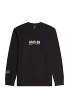 Ams 89 L\S R T Tops T-shirts Long-sleeved Black G-Star