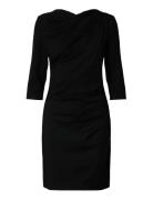 Slfira-Carolina 3/4 Short Dress Lyhyt Mekko Black Selected