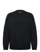 Long Sleeve Jersey Crew Tops Sweat-shirts & Hoodies Sweat-shirts Black...