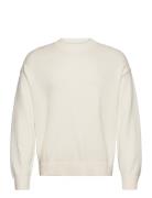 Long Sleeve Jersey Crew Tops Sweat-shirts & Hoodies Sweat-shirts Cream...