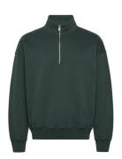 Essential Half Zip Mock Tops Sweat-shirts & Hoodies Sweat-shirts Green...