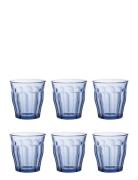 Picardie Tumbler X 6 Home Tableware Glass Drinking Glass Blue Duralex