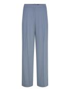 Tiana4 Bottoms Trousers Wide Leg Blue BOSS