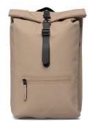 Rolltop Rucksack W3 Reppu Laukku Beige Rains