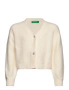 L/S Cardigan Tops Knitwear Cardigans White United Colors Of Benetton
