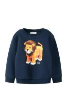 Nmmsigurt Ls Nreg Swe Bru Tops Sweat-shirts & Hoodies Sweat-shirts Nav...