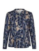 Madecentia Tops Shirts Long-sleeved Blue Masai