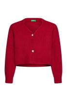 L/S Cardigan Tops Knitwear Cardigans Red United Colors Of Benetton
